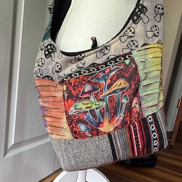 ThreadHeads Handbags - ThreadHeads Boho Razor Cut Patchwork Crossbody Shoulder Hang Bag Hippie Sling